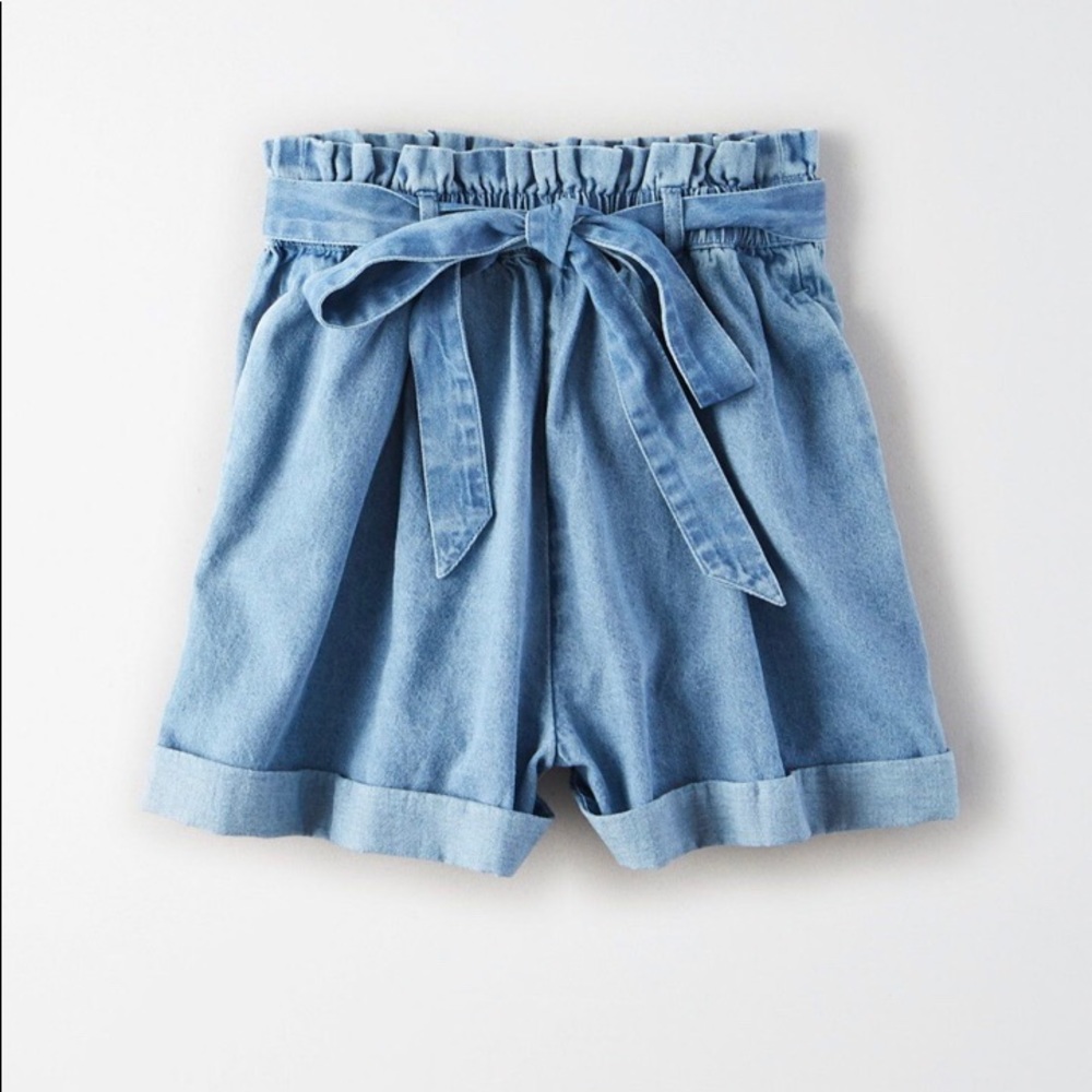 AE paper bag Jean shorts